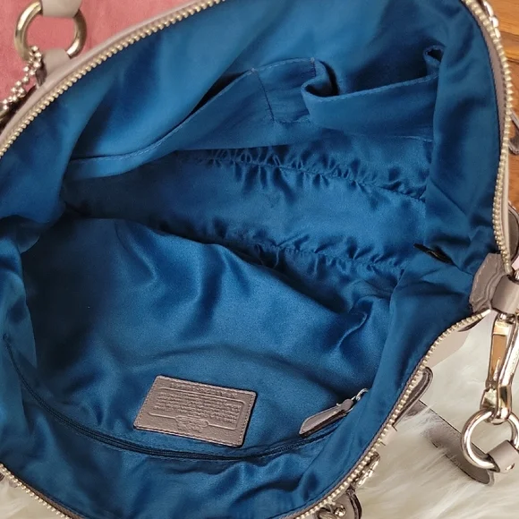 Coach Taupe Leather Shoulder Bag - Picture 6 of 8